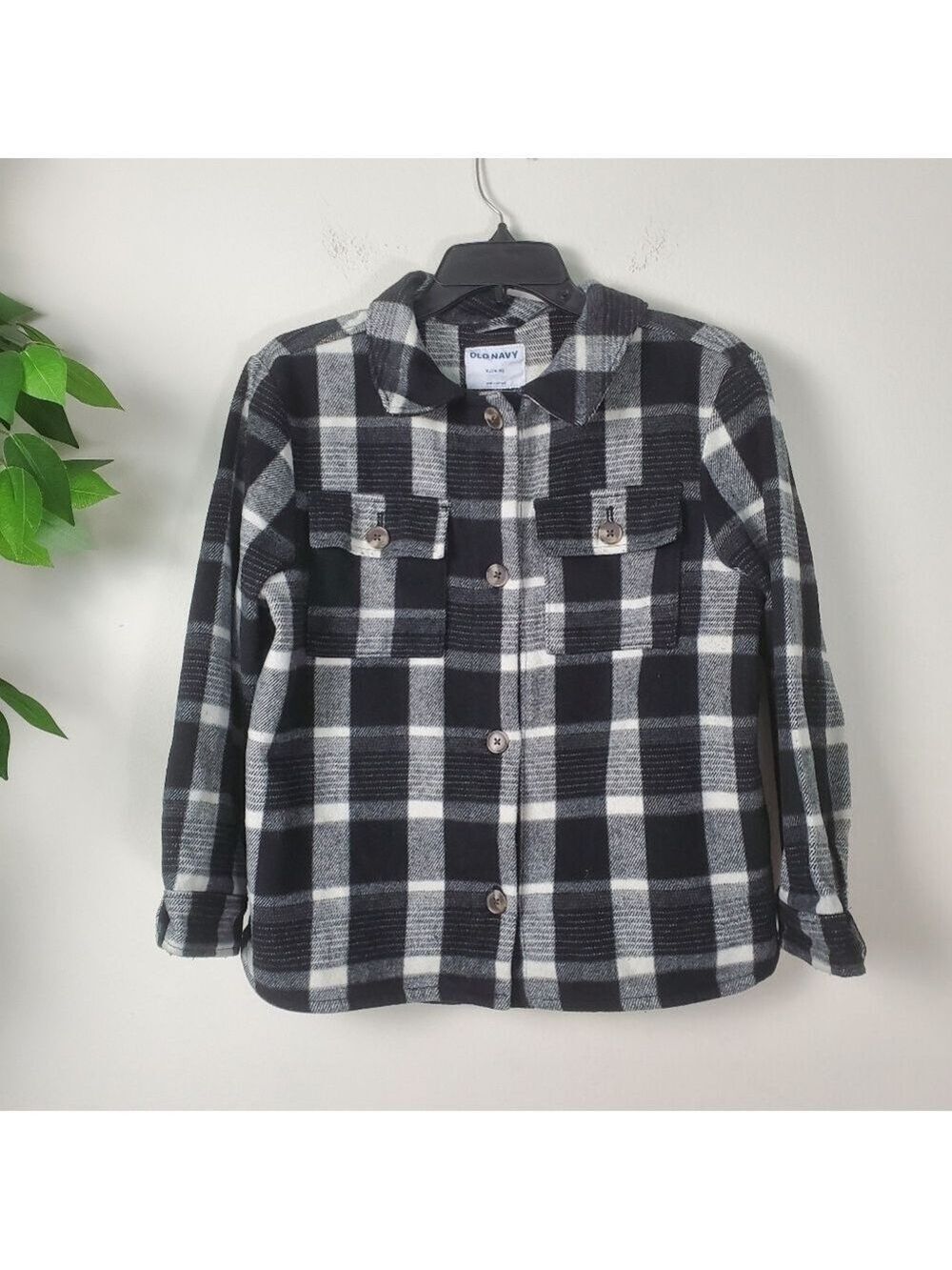 Old Navy Kids Checkered Wool Blend Sweater Shirt Extra Large